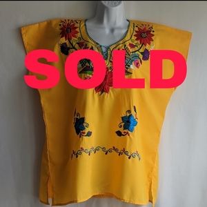 Floral Embroidered Mexican blouse